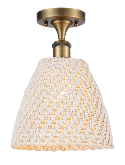 Edison Semi-Flush Mount Brushed Satin Nickel