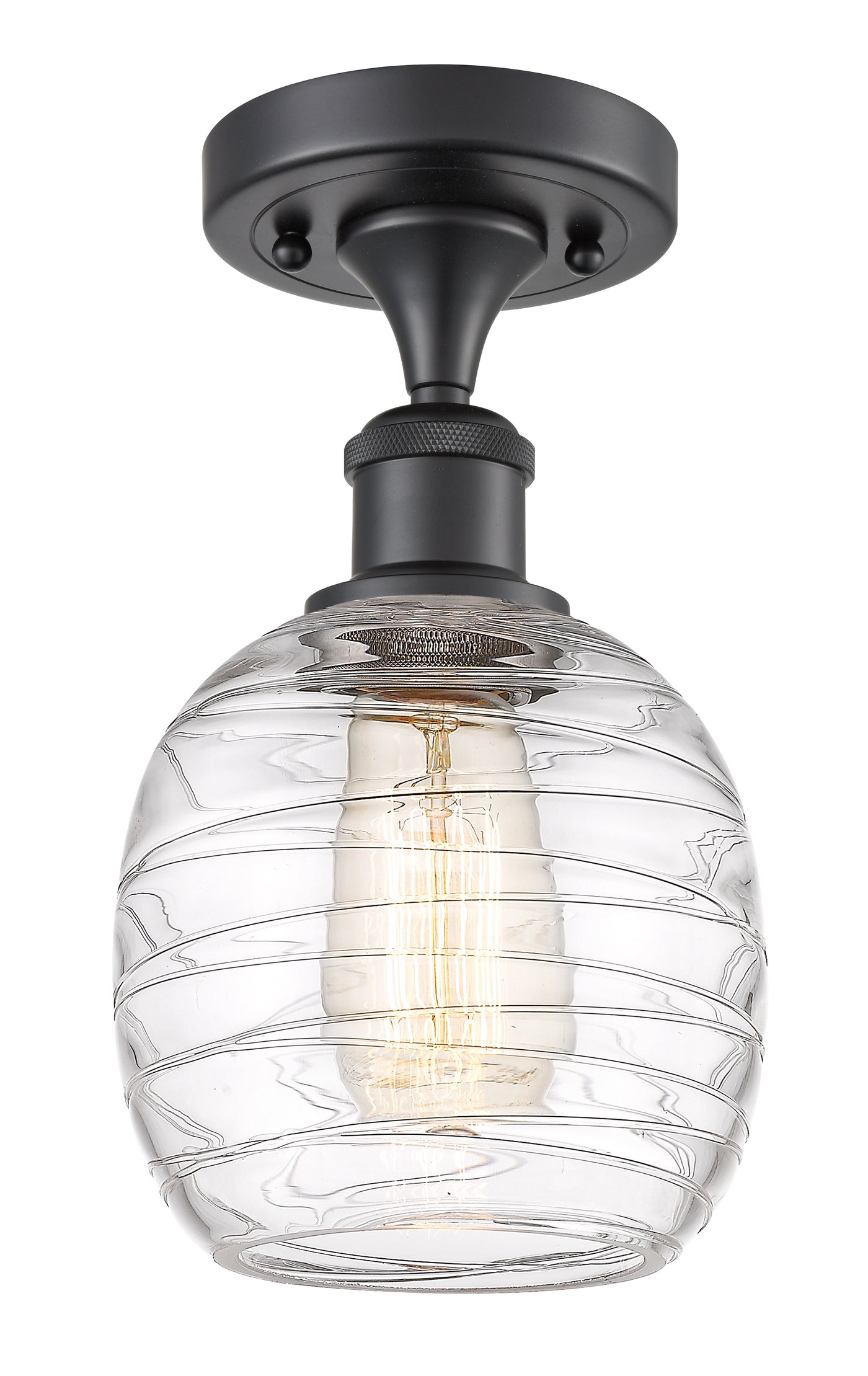 Edison Semi-Flush Mount Brushed Nickel