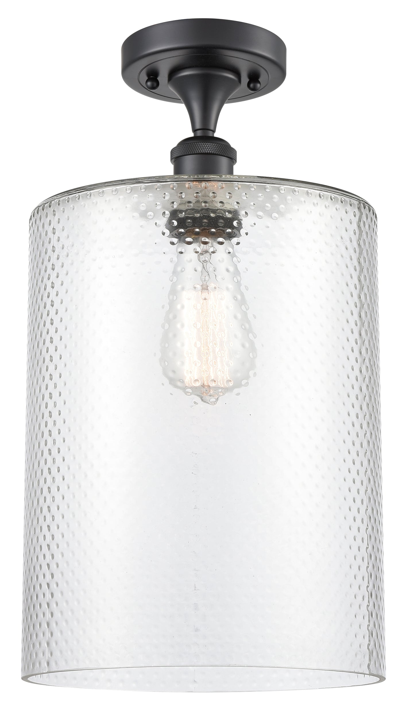 Edison Semi-Flush Mount Brushed Satin Nickel