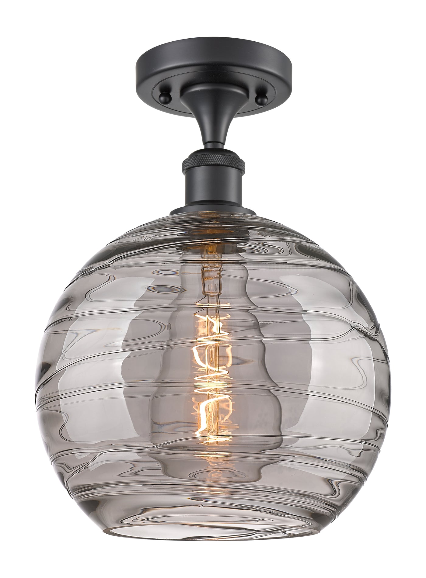 Edison Semi-Flush Mount Brushed Nickel