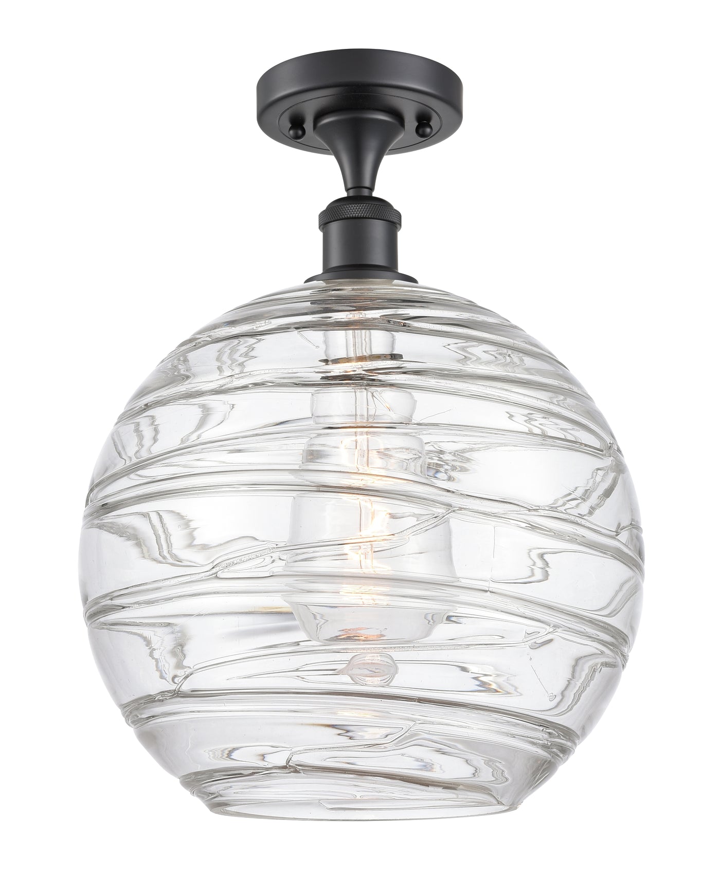 Edison Semi-Flush Mount Brushed Satin Nickel