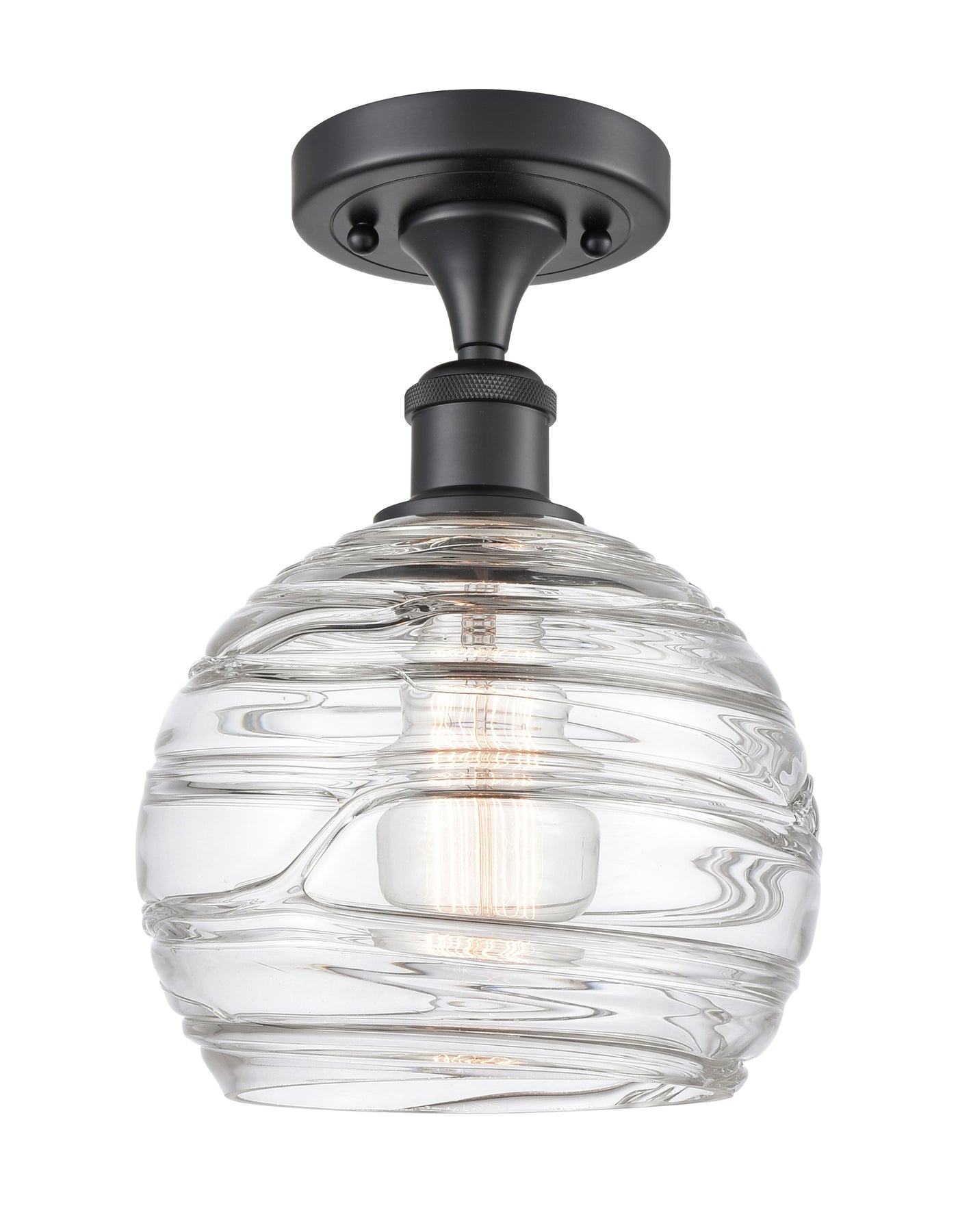 Edison Semi-Flush Mount Brushed Satin Nickel