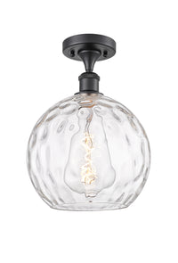 Edison Semi-Flush Cast Brass Glass Nickel