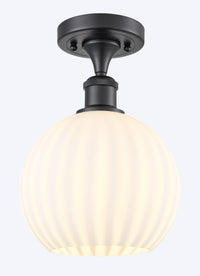 Edison Semi-Flush Mount Brushed Satin Nickel