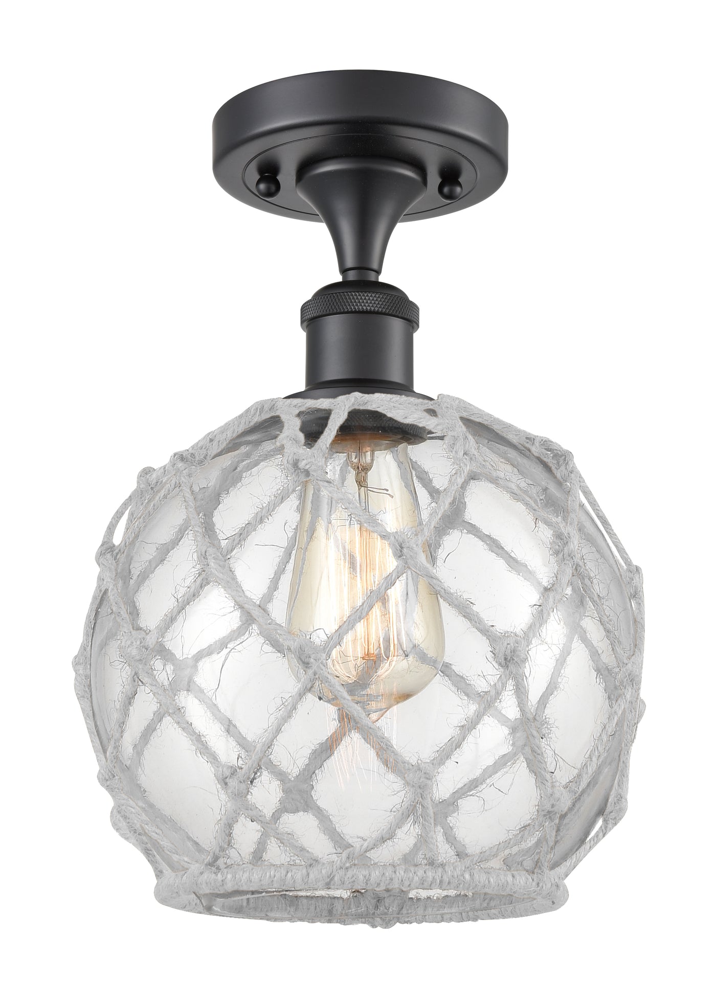 Edison Semi-Flush Mount Brushed Nickel