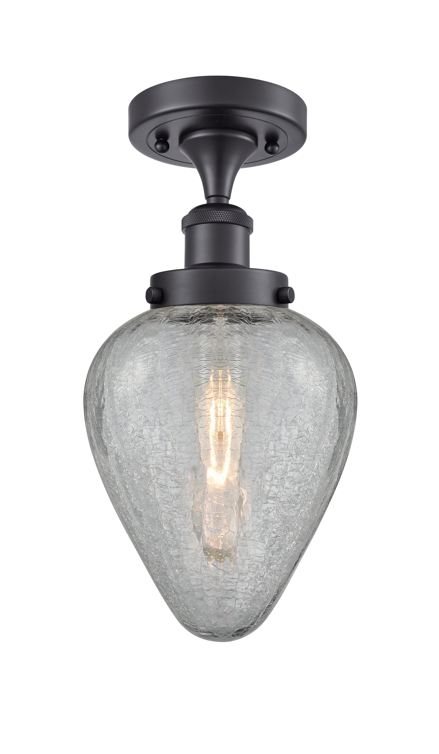 Edison Semi-Flush Mount Brushed Satin Nickel
