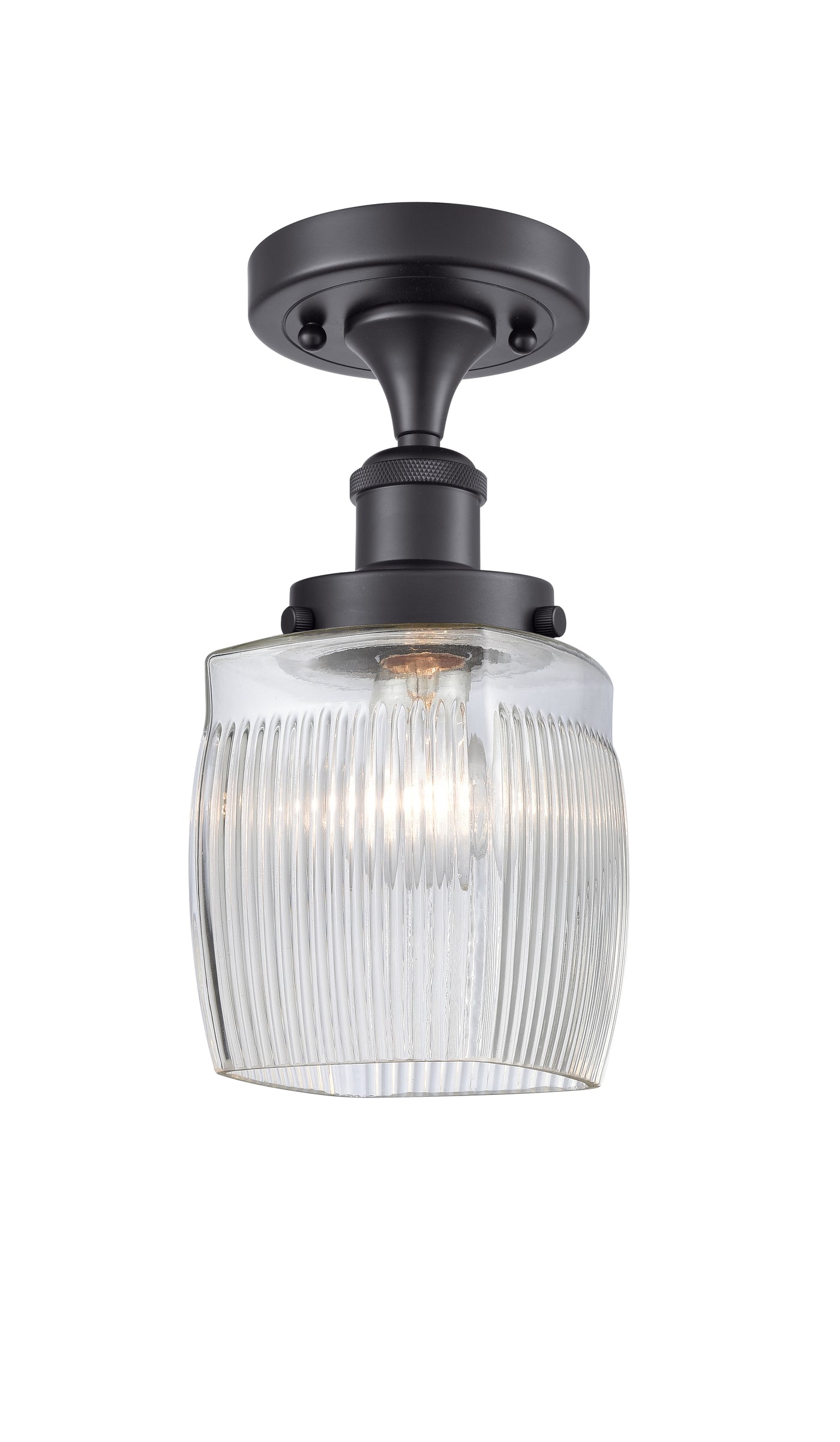 Edison Semi-Flush Mount Brushed Satin Nickel