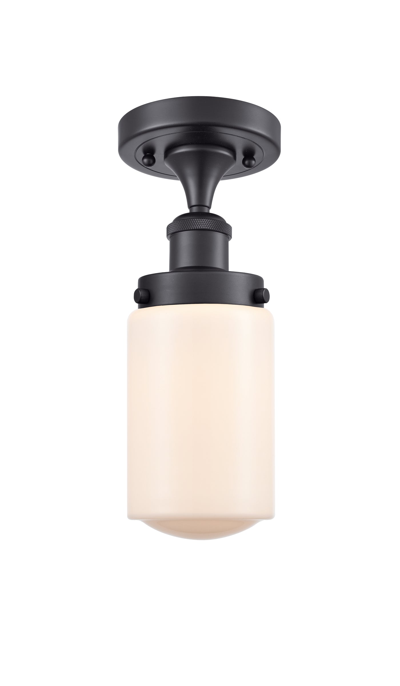 Edison Semi-Flush Mount Brushed Satin Nickel