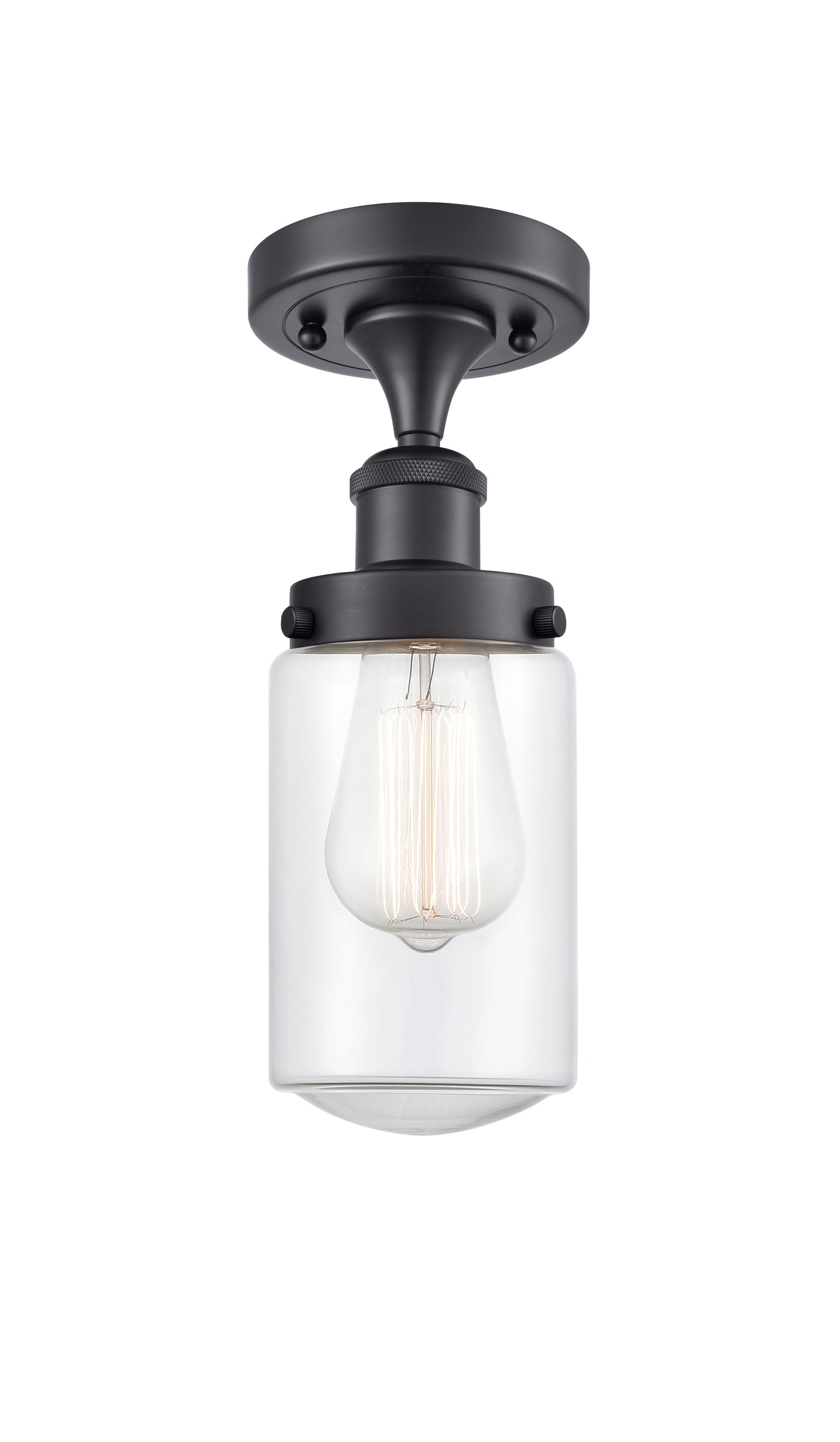 Edison Semi-Flush Mount Brushed Satin Nickel