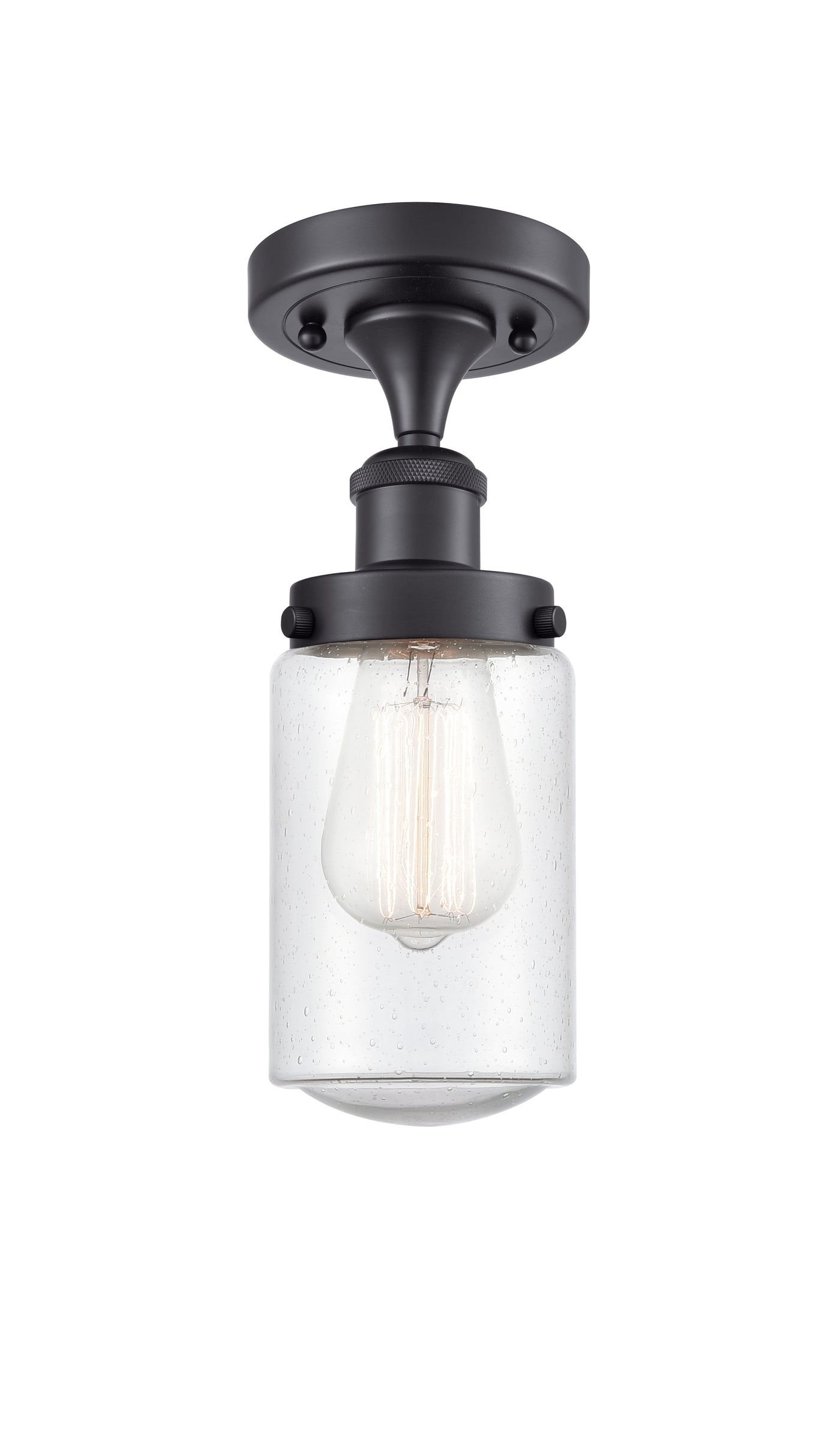 Edison Semi-Flush Mount Brushed Satin Nickel