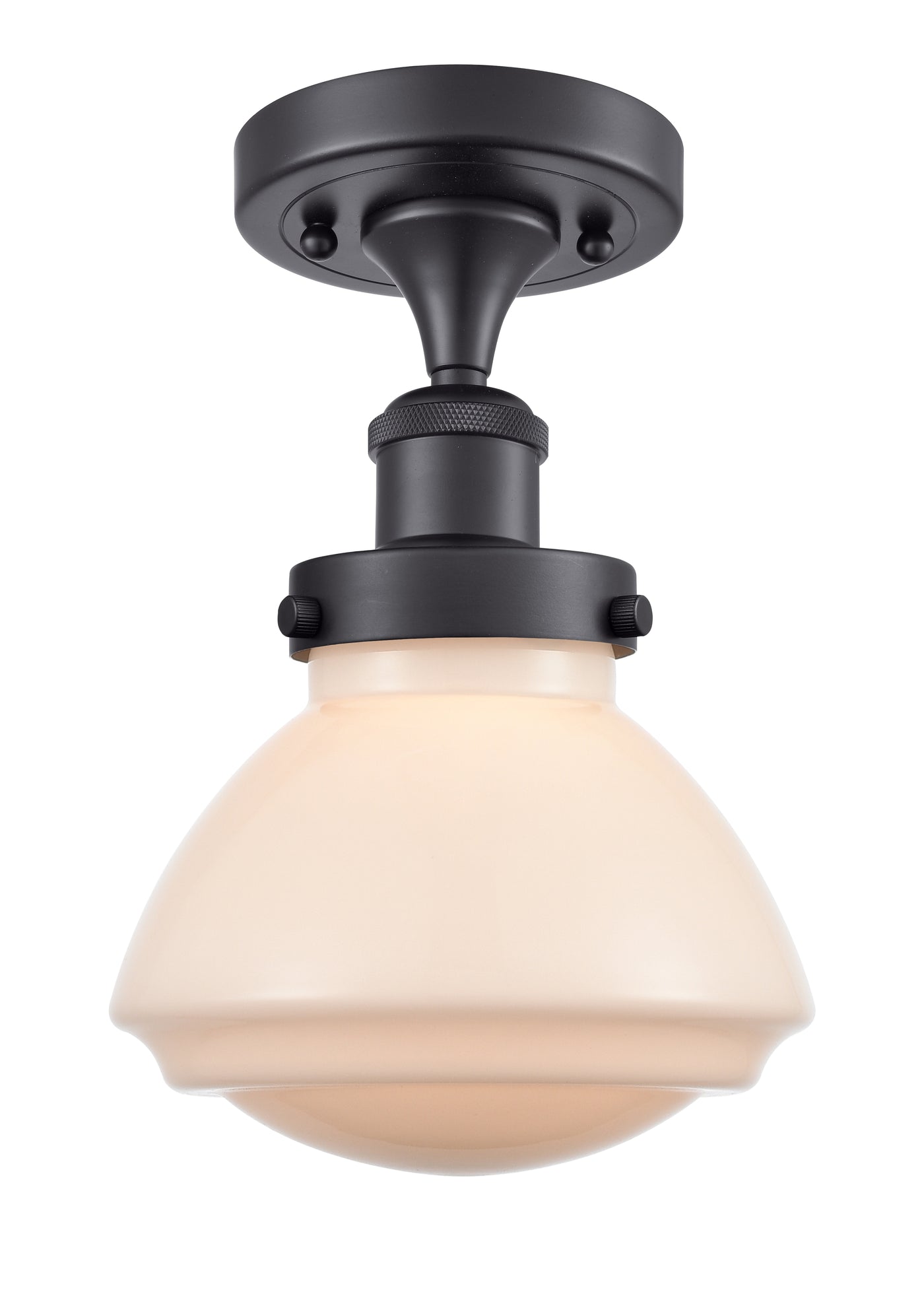 Edison Semi-Flush Mount Brushed Satin Nickel