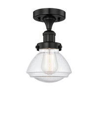 Edison Semi-Flush Mount Brushed Satin Nickel