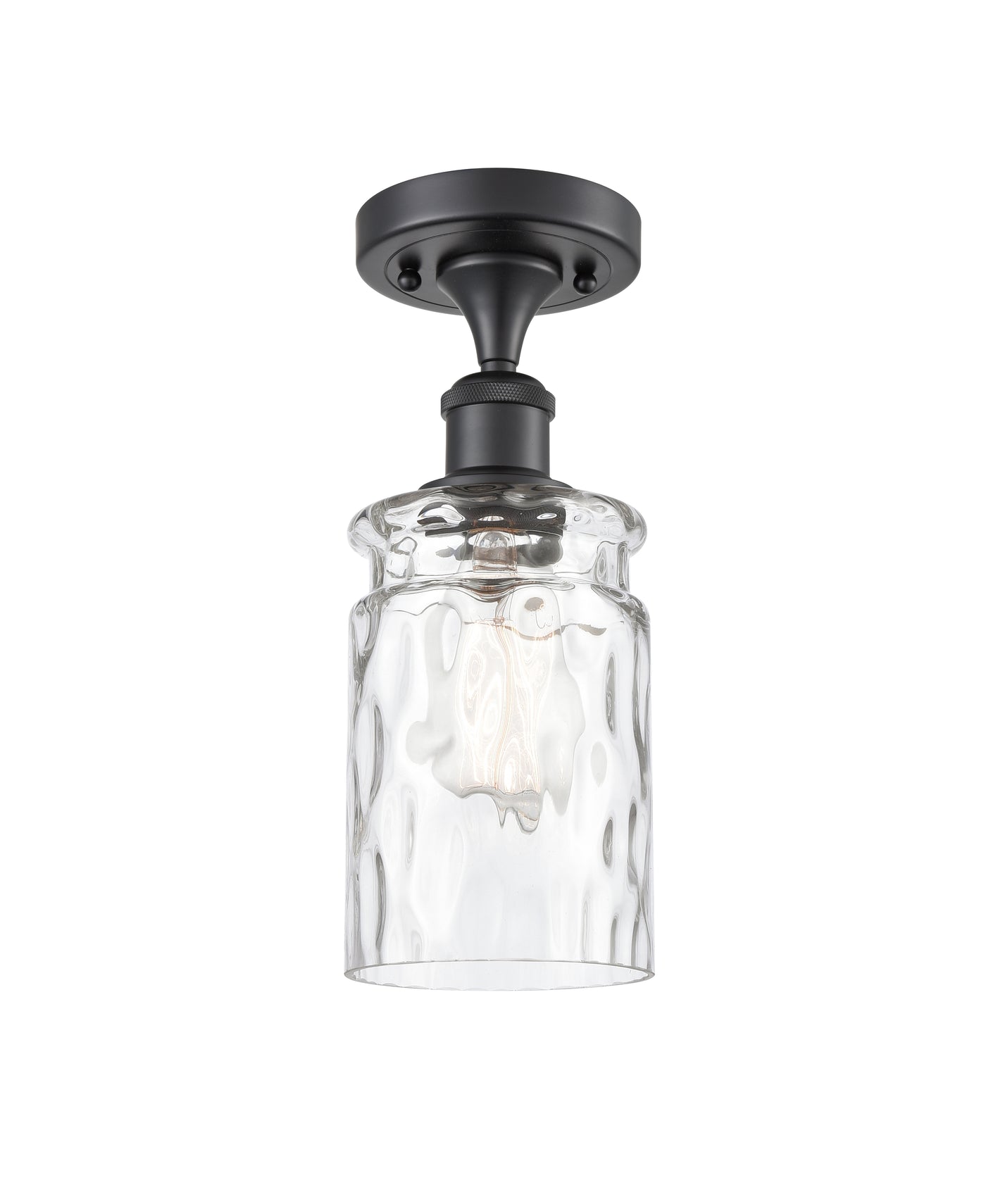 Edison Semi-Flush Mount Brushed Satin Nickel