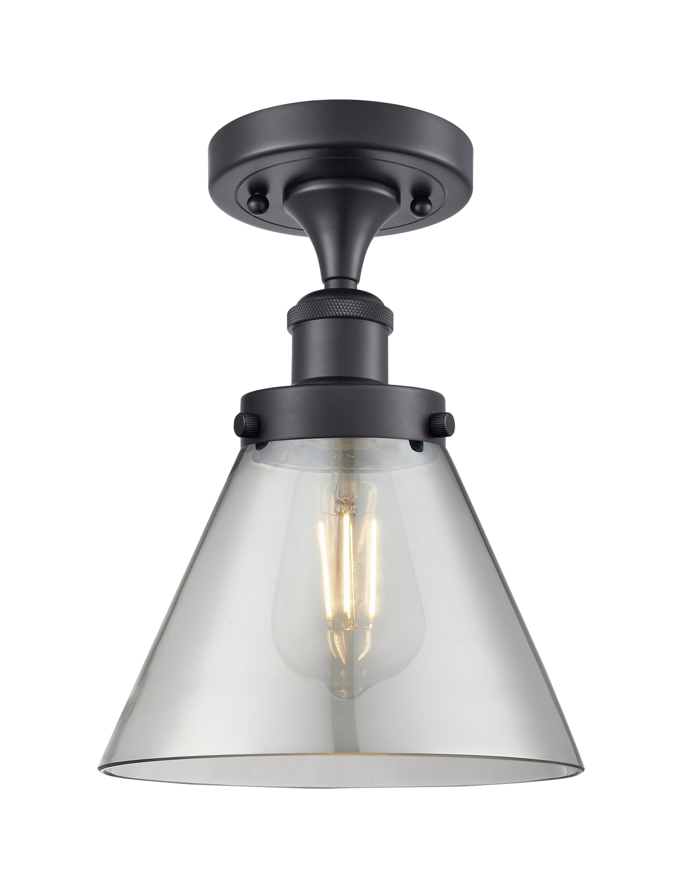 Edison Semi-Flush Mount 5.25 Brushed Nickel