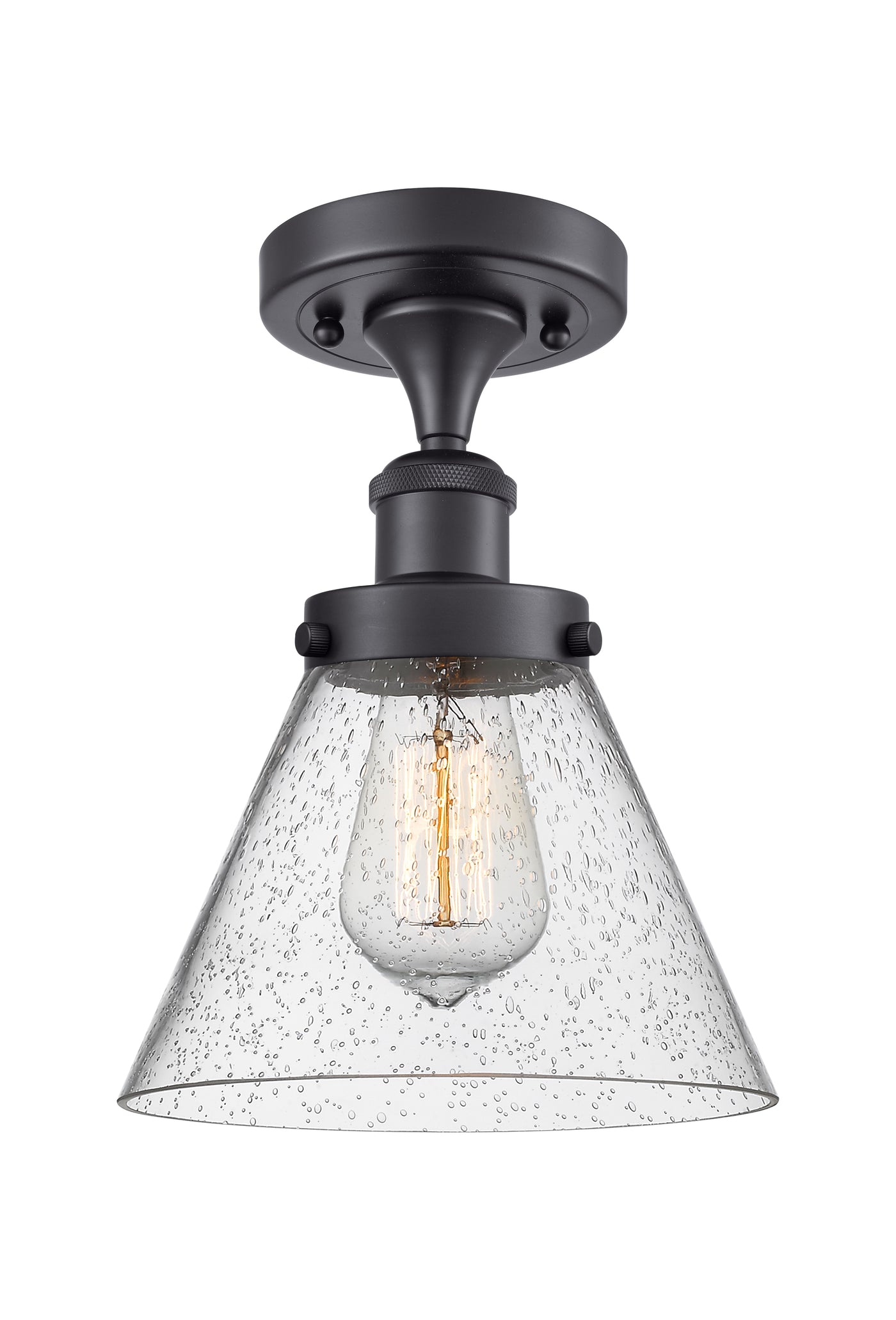 Edison Semi-Flush Mount 5.25 Brushed Nickel