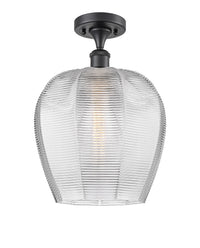 Edison Semi-Flush Mount 6.75 Brushed Satin Nickel