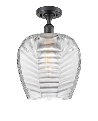 Edison Semi-Flush Mount 6.75 Brushed Satin Nickel