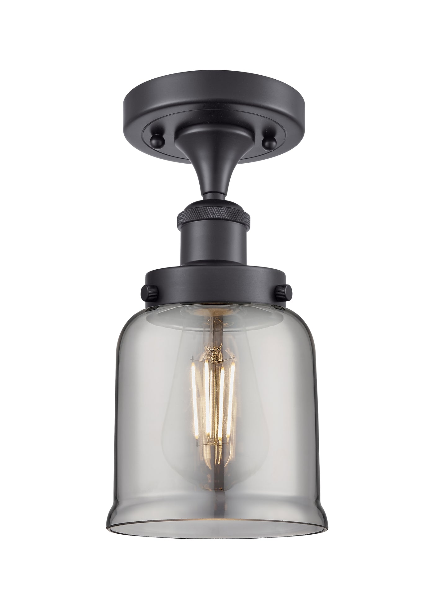Edison Semi-Flush Mount Cast Brass Finish