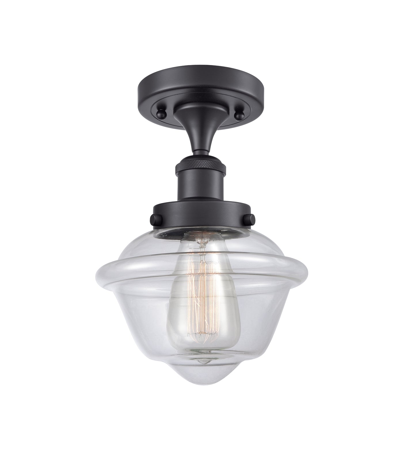 Edison Semi-Flush Mount Brushed Satin Nickel