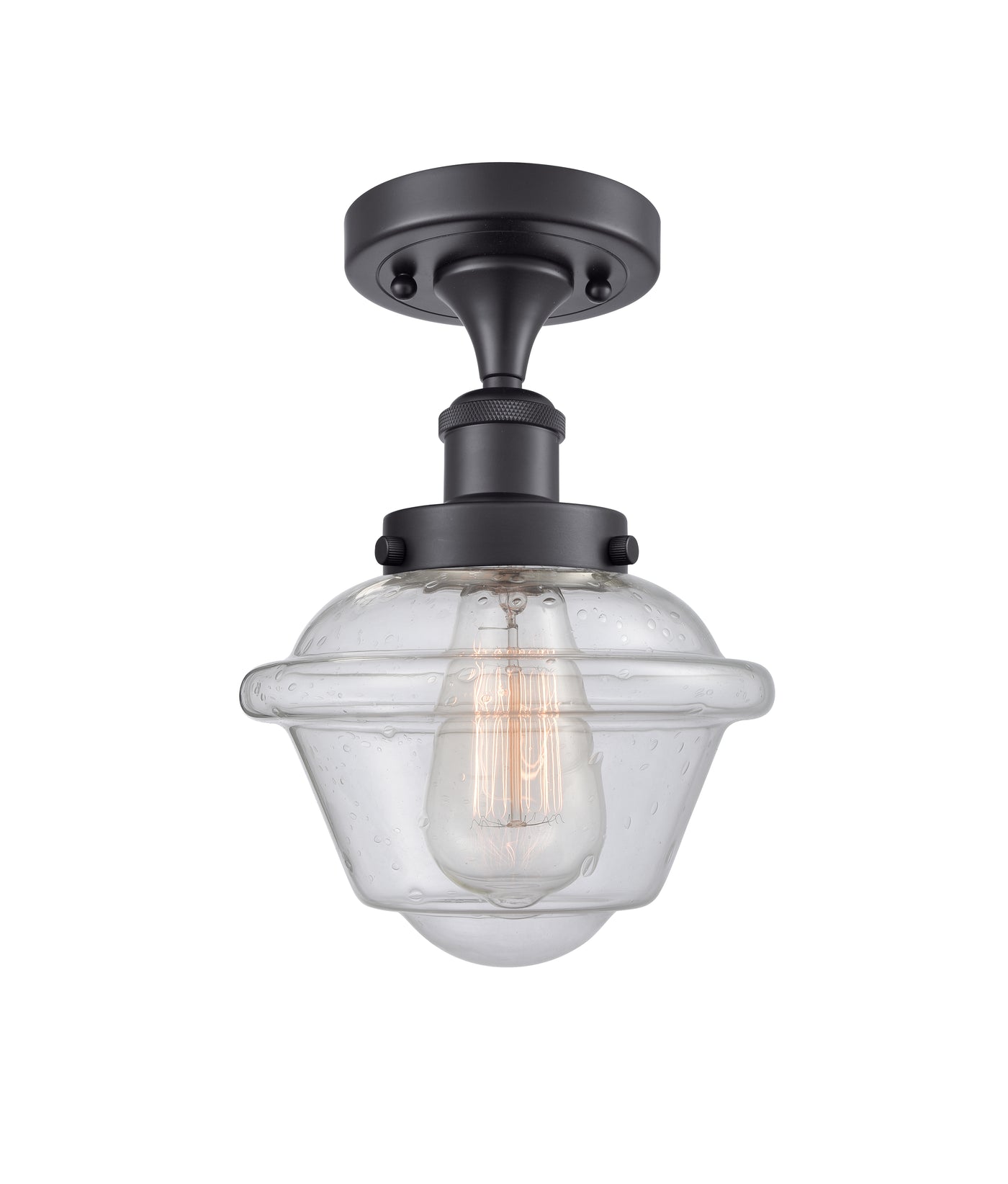 Edison Semi-Flush Mount Brushed Satin Nickel