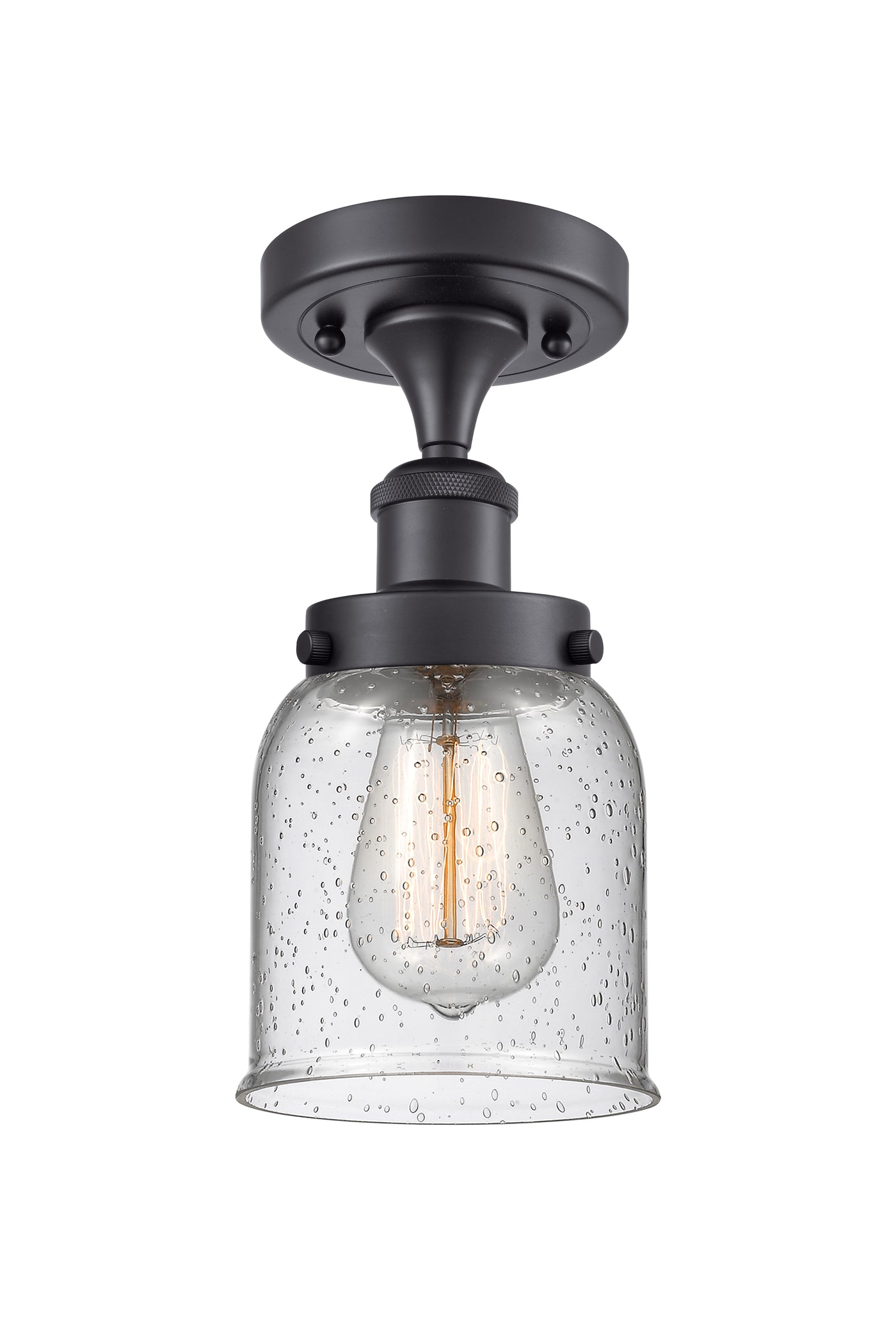 Edison Semi-Flush Mount Cast Brass Finish
