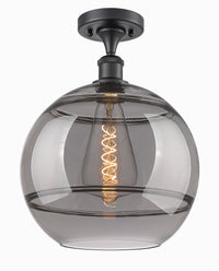 Edison Semi-Flush Mount Brushed Satin Nickel