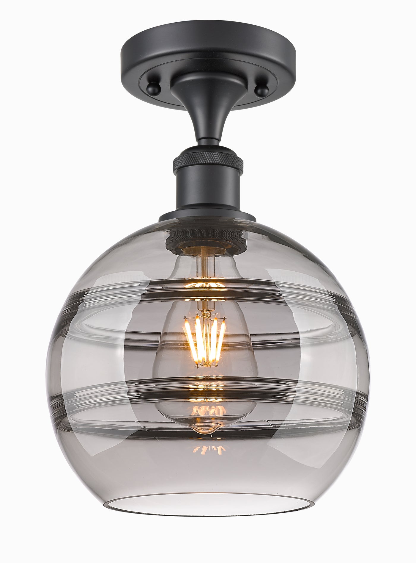 Edison Semi-Flush Mount Brushed Nickel