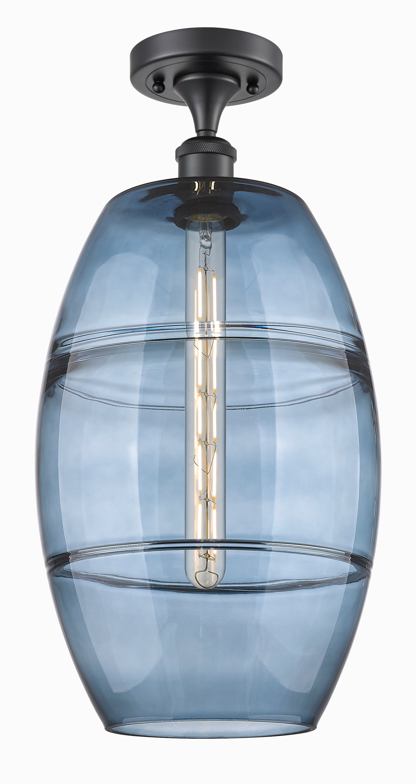 Edison Semi-Flush Mount Brushed Nickel