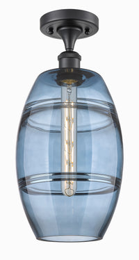 Edison Semi-Flush Mount Brushed Nickel Finish