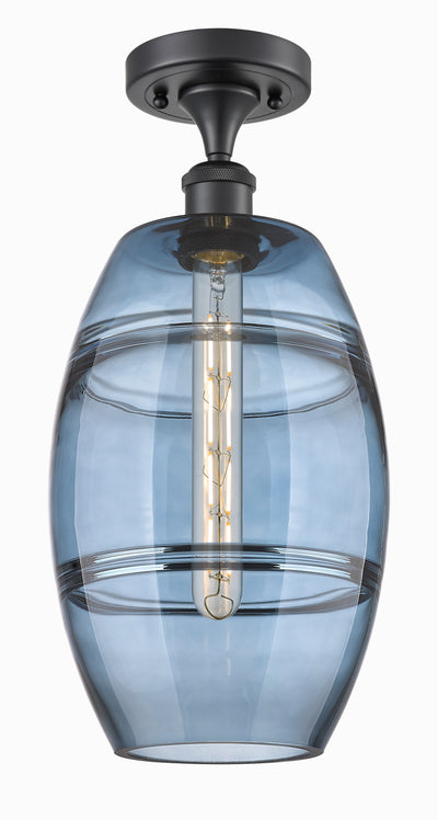 Vaz 8-Inch 1-Light Semi-Flush Mount 17-Inch High