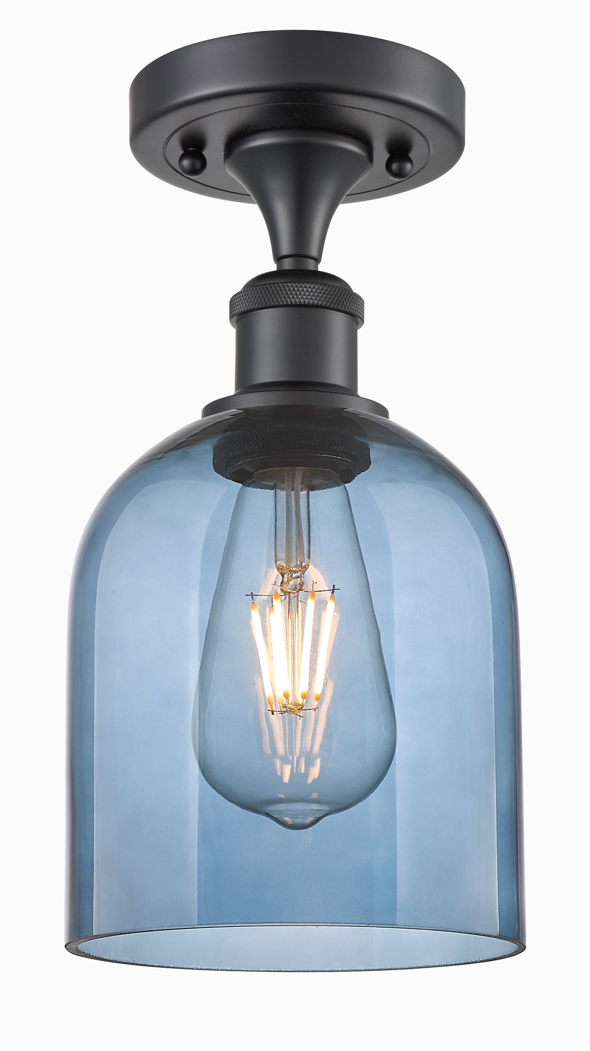 Bella 6-Inch 1-Light Semi-Flush Mount 11.5-Inch High
