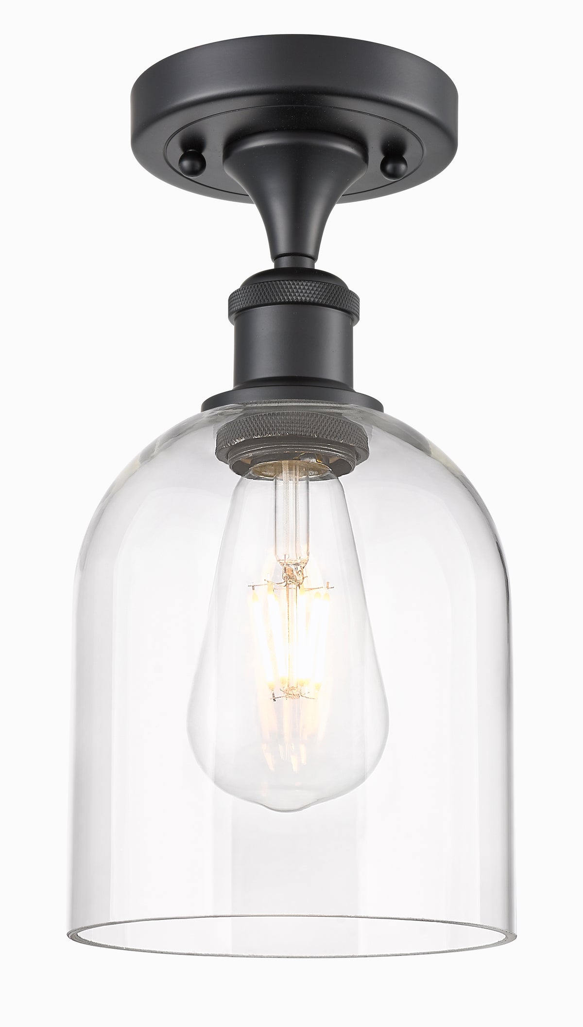 Bella 6-Inch 1-Light Semi-Flush Mount 11.5-Inch High