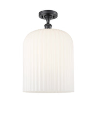 Edison Semi-Flush Mount Brushed Satin Nickel