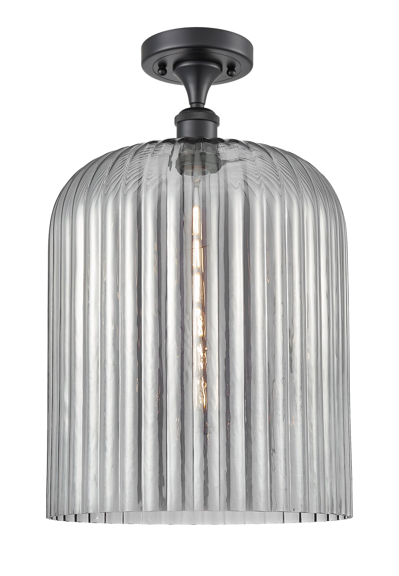 Edison Semi-Flush Mount Brushed Satin Nickel