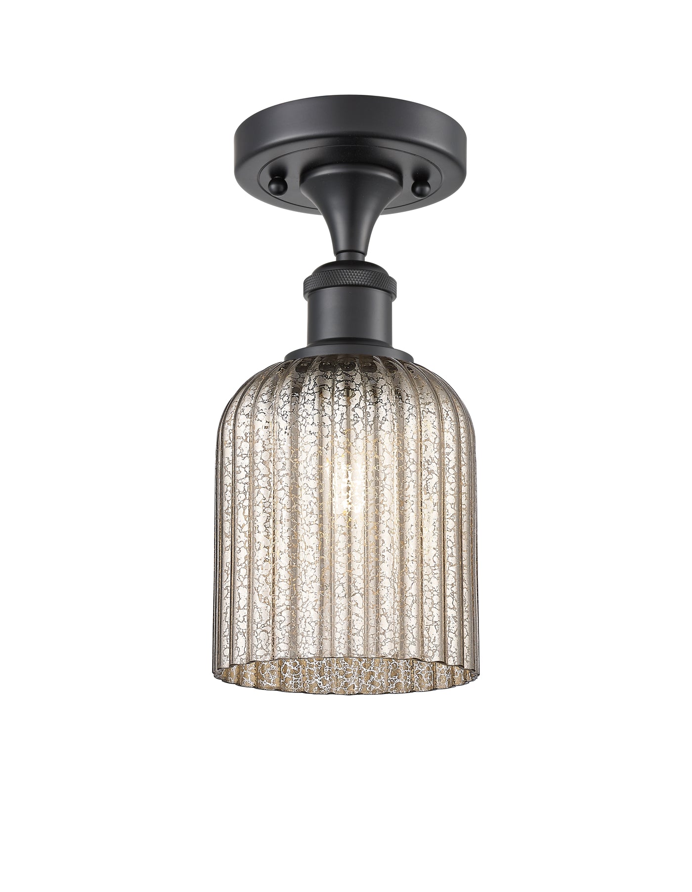 Edison Semi-Flush Mount Brushed Satin Nickel