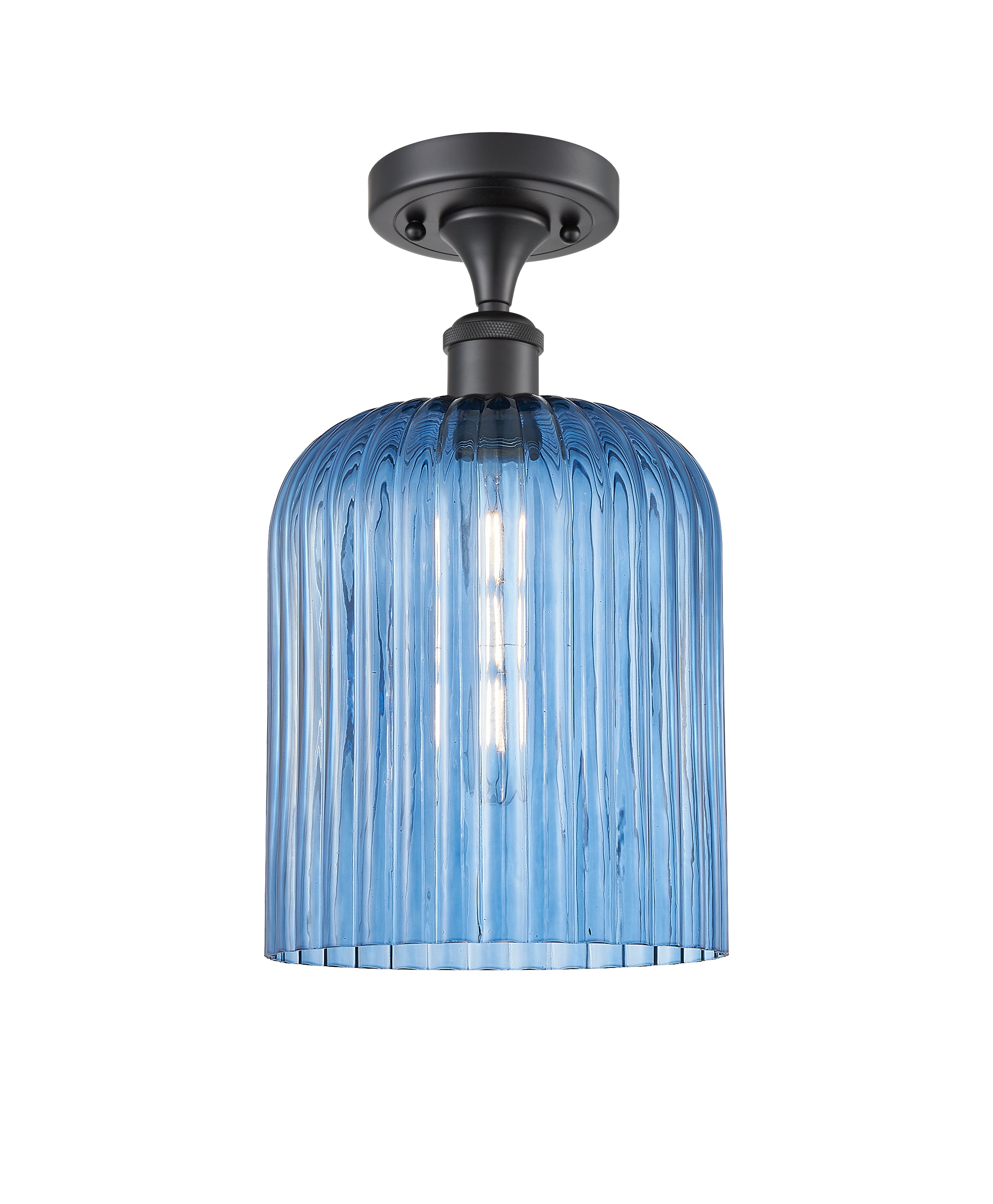 Edison Semi-Flush Mount Brushed Satin Nickel