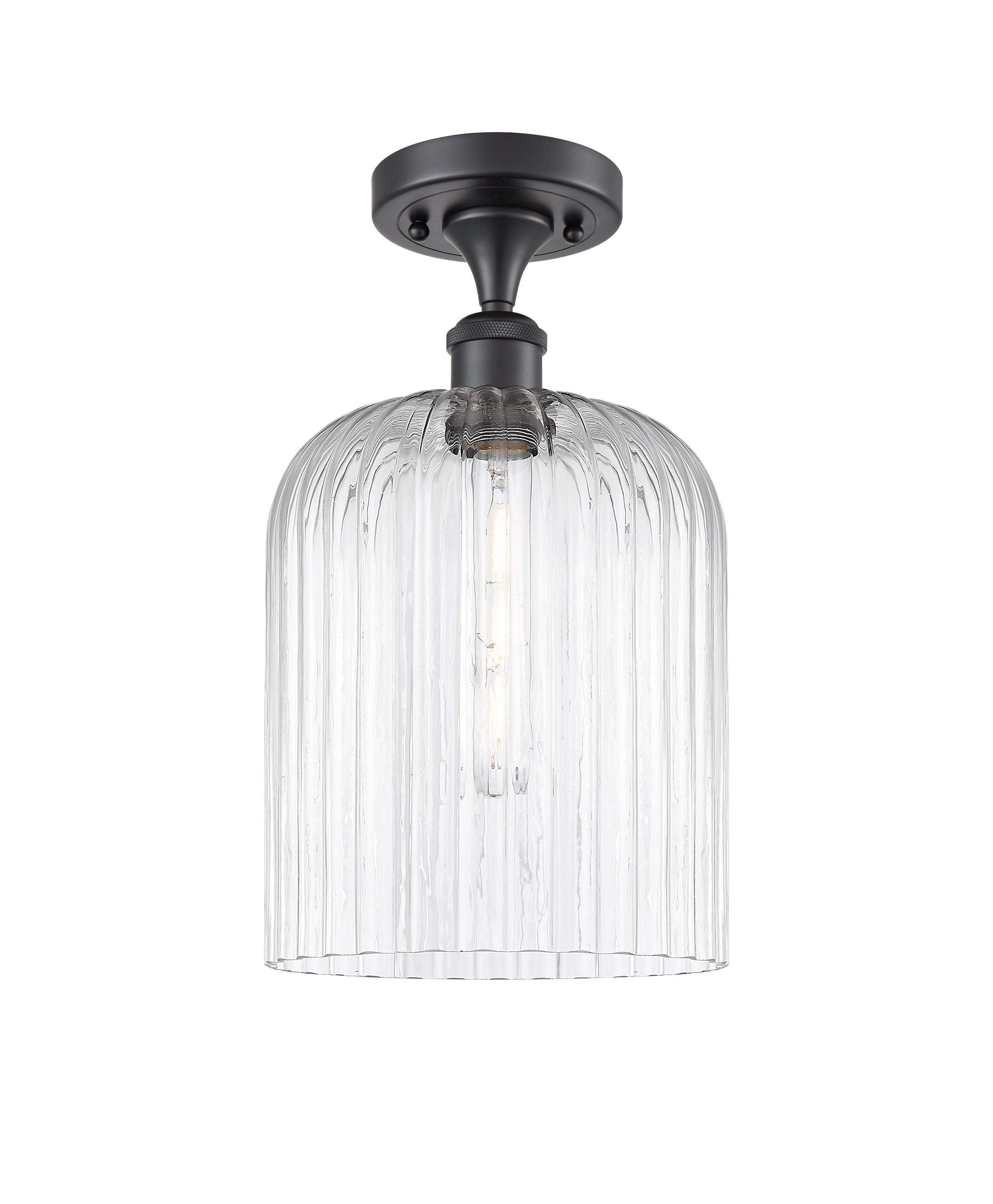 Edison Semi-Flush Mount Brushed Satin Nickel