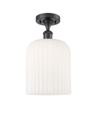 Edison Semi-Flush Mount Brushed Satin Nickel