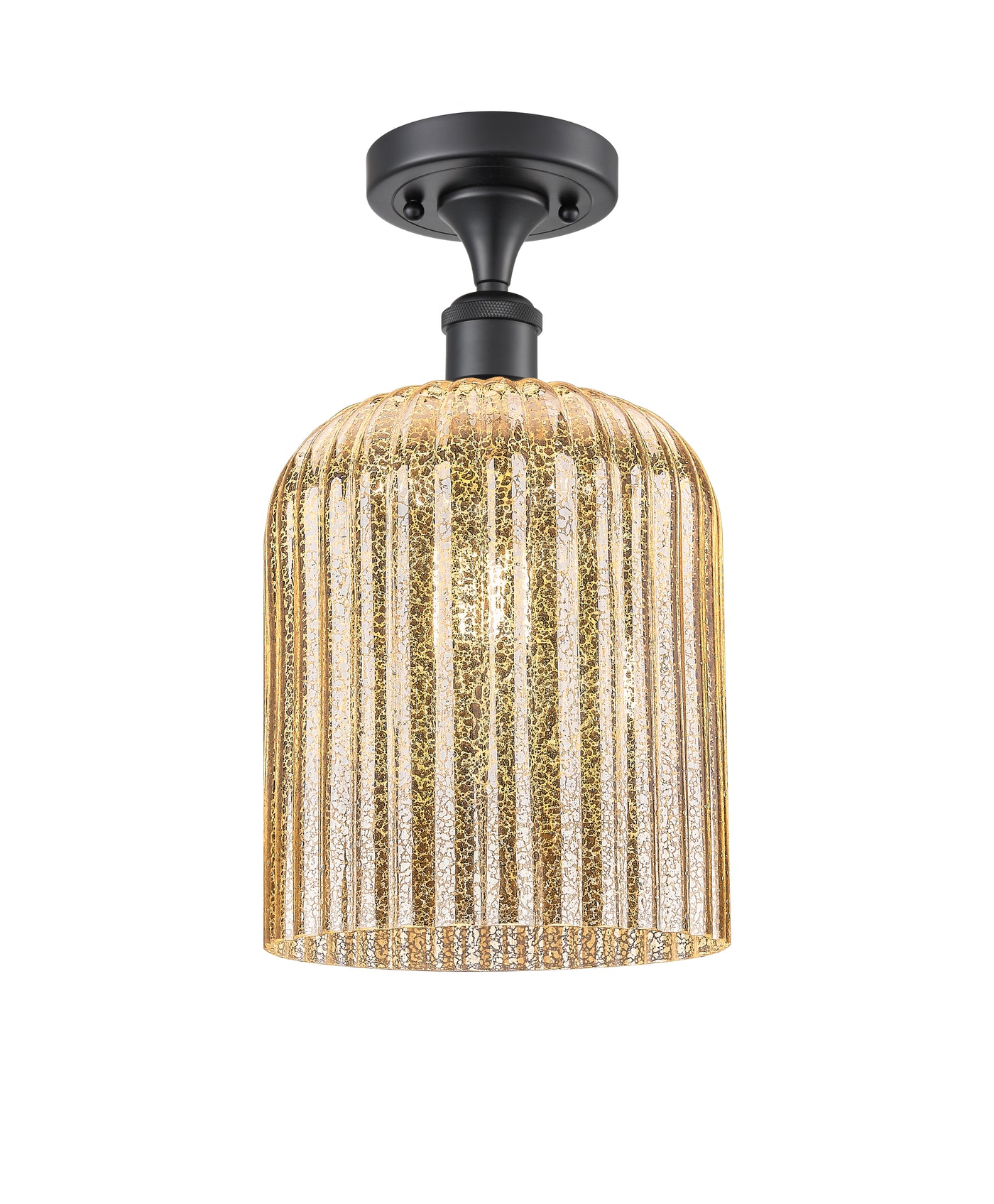 Edison Semi-Flush Mount Brushed Satin Nickel