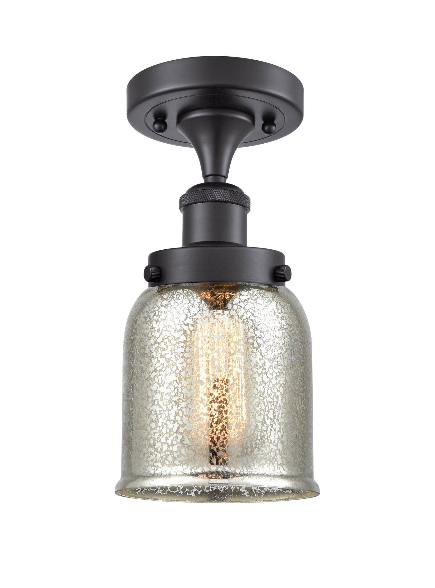 Edison Semi-Flush Mount Cast Brass Finish