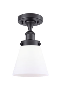 Edison Semi-Flush Mount Brushed Satin Nickel