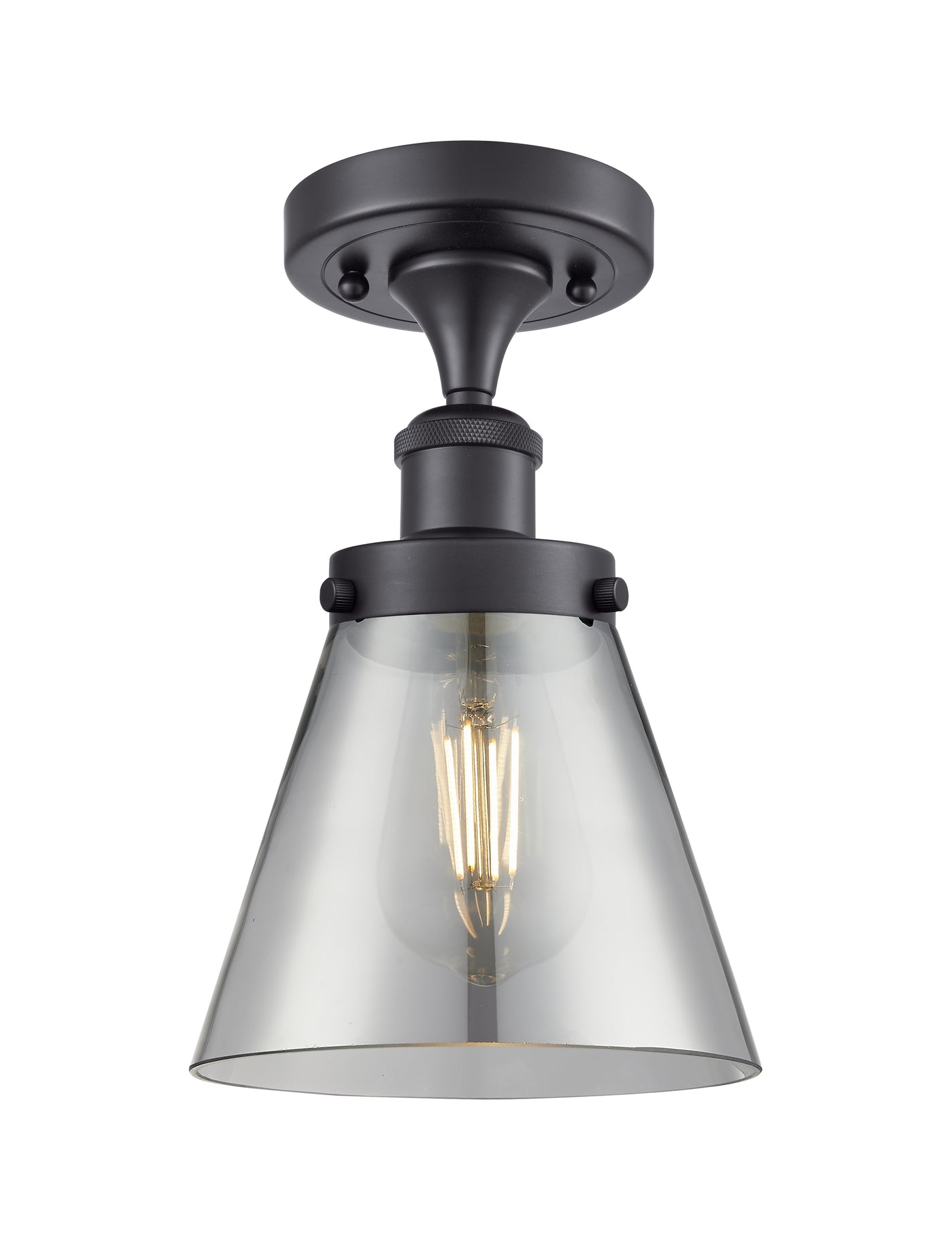 Edison Semi-Flush Mount Brushed Satin Nickel