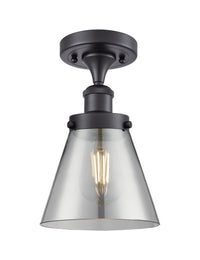 Edison Semi-Flush Mount Brushed Satin Nickel