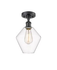 Edison Semi-Flush Mount Brushed Satin Nickel