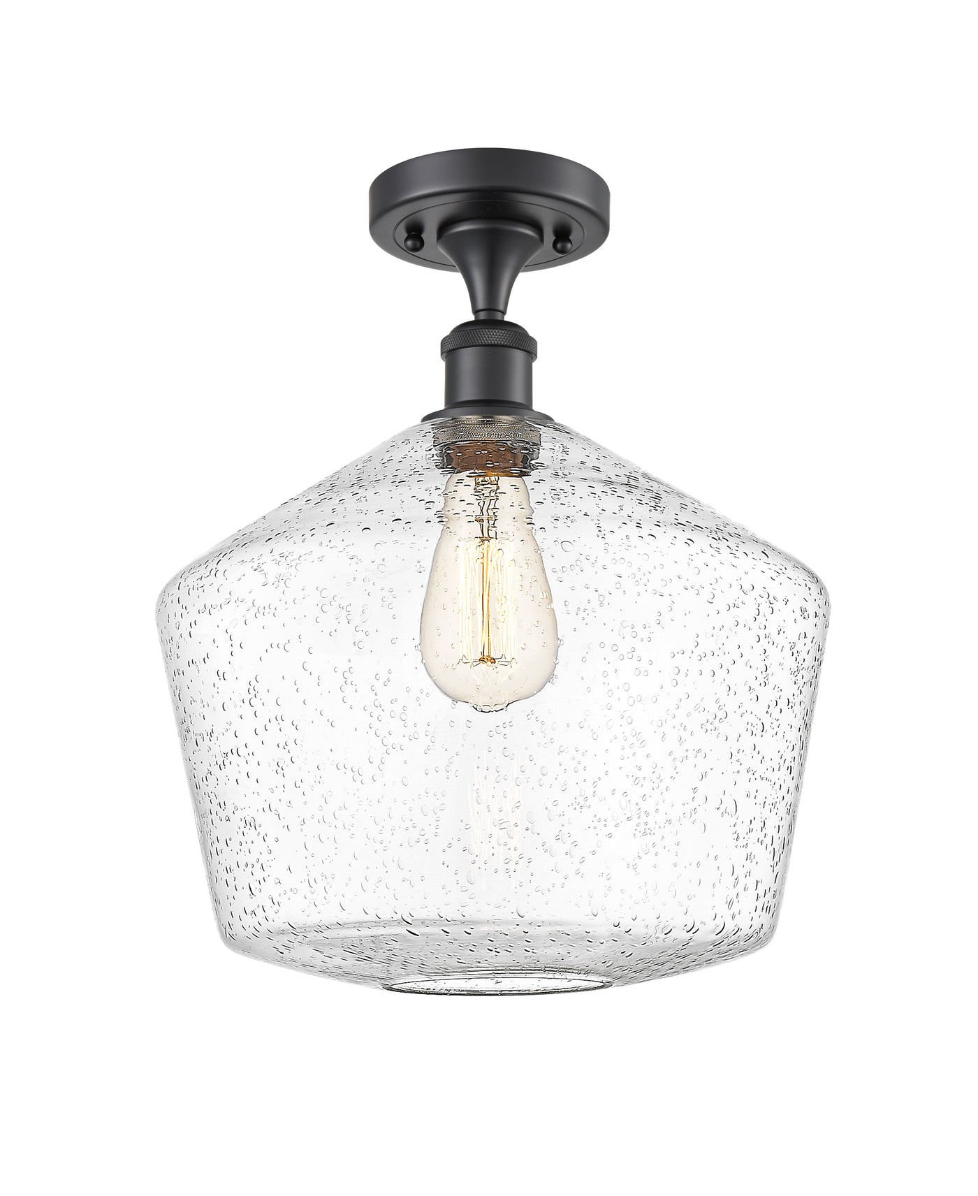 Edison Semi-Flush Mount Brushed Nickel