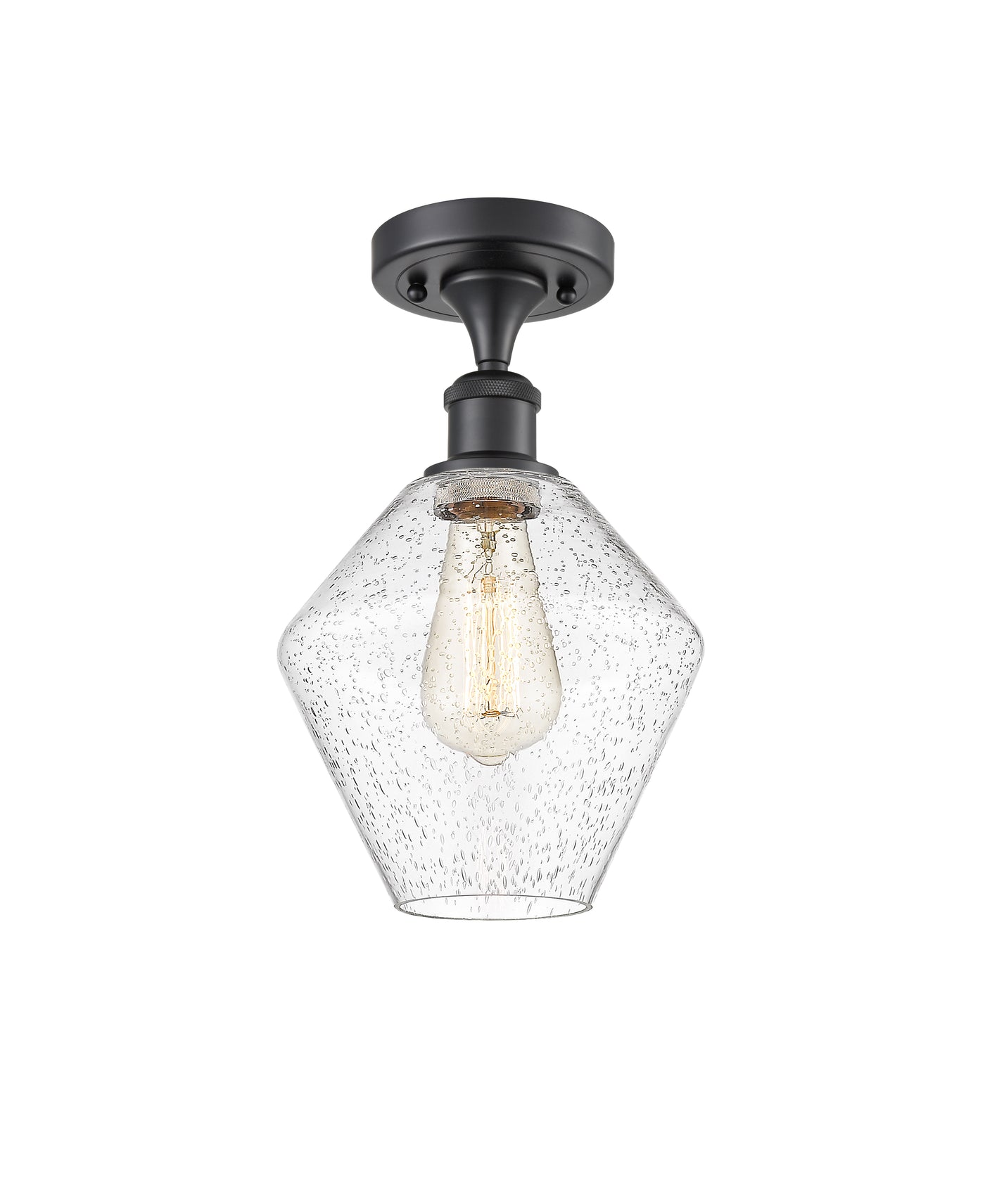 Edison Semi-Flush Mount Brushed Satin Nickel