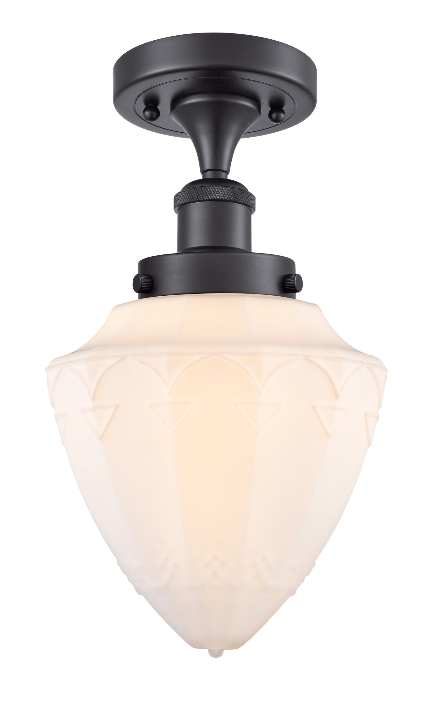 Edison Semi-Flush Mount Brushed Nickel