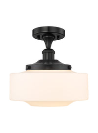 Edison Semi-Flush Mount Brushed Satin Nickel