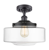 Edison Semi-Flush Mount Brushed Satin Nickel