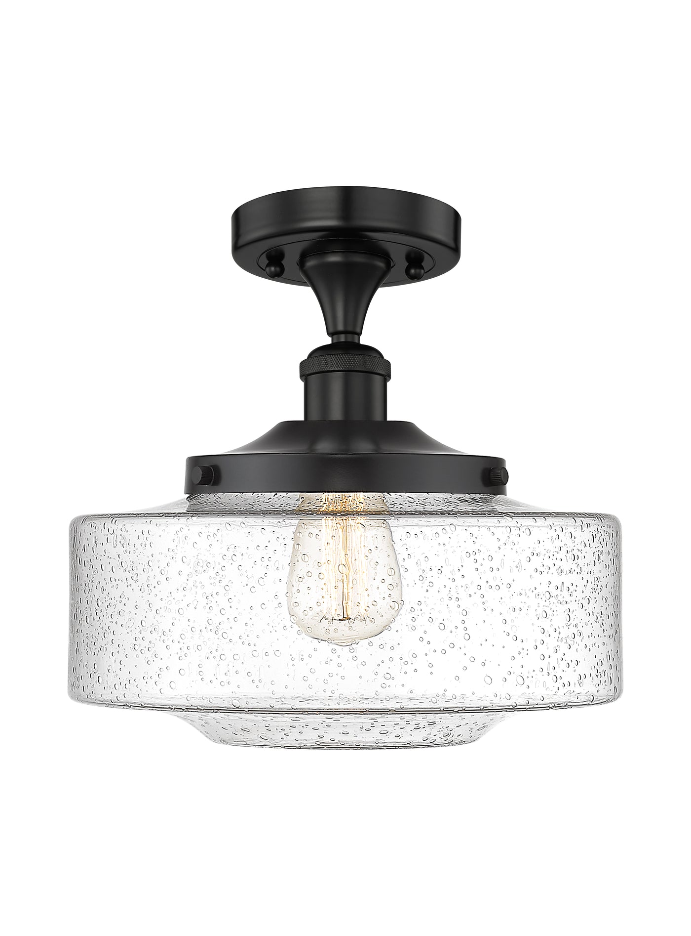 Edison Semi-Flush Mount Brushed Satin Nickel